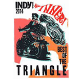A poster of the best of the triangle motorcycle race.